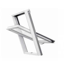 Мансардное окно двухкамерное пластиковое Rooflite+ APY B1500 / 78 х 140 см.