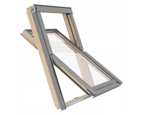 Мансардное окно двухкамерное Rooflite+ TRIO PINE AAY B1500 / 114 х 118 см.