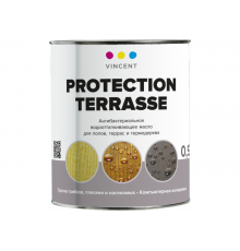 Масло деревозащитное, антибактериальное, водоотталкивающее VINCENT PROTECTION TERRASSE (0,9л)