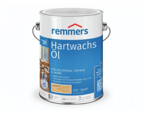 Масло деревозащитное на натуральной основе для паркета и мебели Remmers Hartwachs-Öl 20 л. 