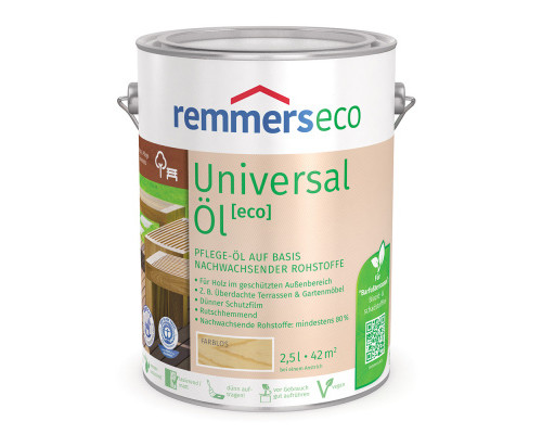 Масло для древесины на льняной основе Remmers UNIVERSAL-OL ECO бесцветное 5 л.
