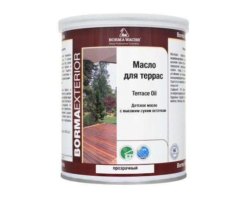 Масло для террас Borma Wachs Terrace Oil прозрачный 1 л.