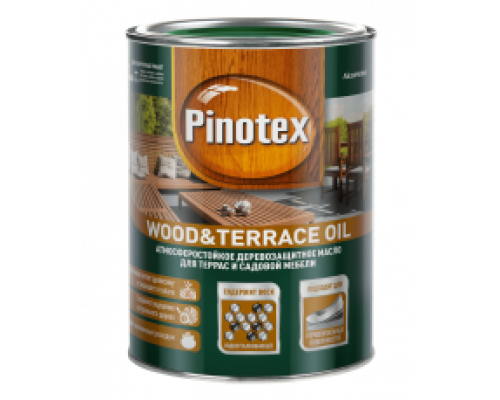 Масло для защиты древесины атмосферостойкое Pinotex Wood&Terrace Oil бесцветное 2,7 л.