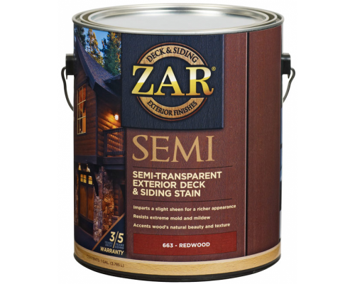 Масло по дереву для наружных работ Semi-Transparant Deck & Siding Exterior Stain полупрозрачная 3,78 л. Zar