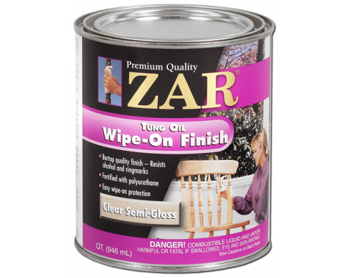 Масло тунговое для внутренних работ Tung Oil Wipe-On Finish полуматовый 0,946 л. Zar