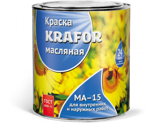 Масляная краска МА-15 сурик 25 КГ (1) "KRAFOR"