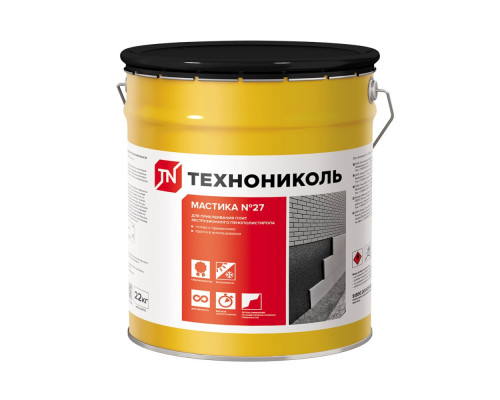 Мастика приклеивающая битумная Технониколь №27 черный 22 кг.