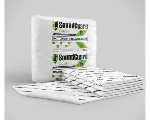 Мат звуко-виброизоляционный для стен, пола и потолка SoundGuard Cover 5000 х 1500 х 15 мм. 7,5м2