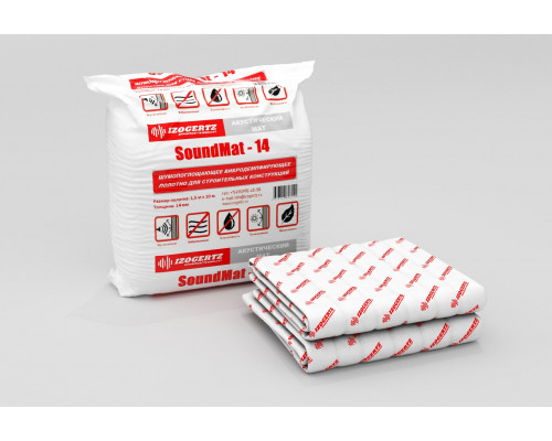 Мат звукоизоляционный Izogertz SoundMat-14 / 10000 х 1500 х 14 мм. 15 м2