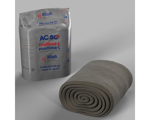 Мат звукопоглощающий ACSO IsoPlaid-L 5000 х 1500 х 15 мм. 7,5 м2