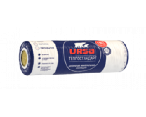 Маты теплозвукоизоляционные URSA 44 RN ТеплоСТАНДАРТ 6560 х 1220 х100 мм. (8 м2 / 0,8 м3) 1 мат
