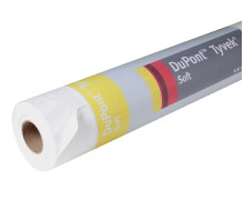 Мембрана диффузионная гидро-ветрозащитная Tyvek Soft / Тайвек Софт 1560B 1,5 x 50 м. 60 г/м2, D