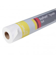 Мембрана диффузионная гидро-ветрозащитная Tyvek Soft / Тайвек Софт 1560B 1,5 x 50 м. 60 г/м2, D