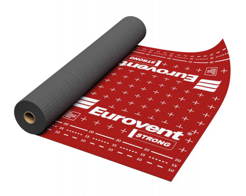 Мембрана подкровельная супердиффузионная 4-х слойная Eurovent Strong 1,5 х 50 м. 75 м2. Вишня
