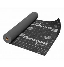 Мембрана подкровельная супердиффузионная 4-х слойная Eurovent Super 1,5 х 50 м. 75 м2. Черный