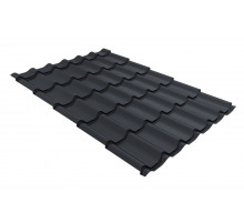 Металлочерепица Grand Line Классик Satin Matt TX RAL 7024 Мокрый асфальт 0,5 мм.