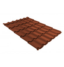Металлочерепица Grand Line Классик Satin Matt TX RAL 8004 Терракота 0,5 мм.