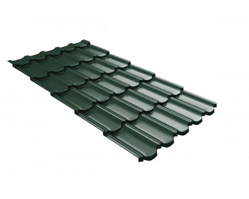 Металлочерепица Grand Line Kvinta plus 3D Satin Matt TX RAL 6005 Зеленый мох 0,5 мм.