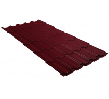 Металлочерепица Grand Line Kvinta plus Satin RAL 3005 Красное вино 0,5 мм.