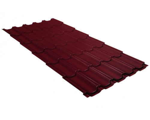 Металлочерепица Grand Line Kvinta plus Satin RAL 3005 Красное вино 0,5 мм.