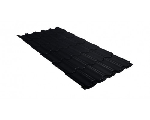 Металлочерепица Grand Line Kvinta plus Satin RAL 9005 Черный 0,5 мм.
