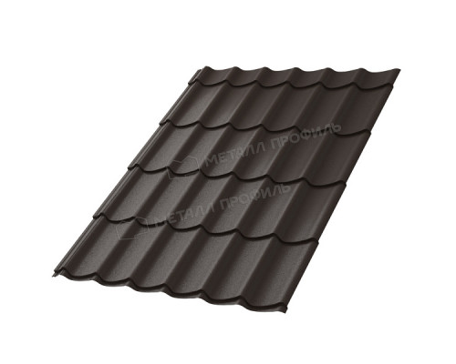 Металлочерепица Металл Профиль Ламонтерра-XL VALORI DarkBrown 0,5 мм.