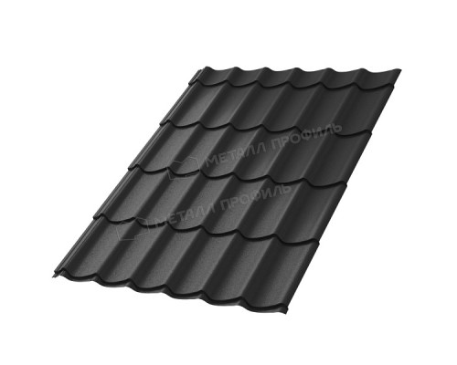 Металлочерепица Металл Профиль Ламонтерра-XL VALORI DarkGrey Темно-серый 0,5 мм.