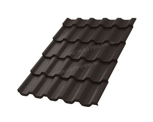 Металлочерепица Металл Профиль Трамонтана-XL VALORI DarkBrown 0,5 мм.