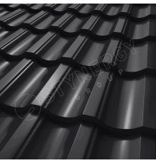 Металлочерепица Stynergy Garda CORUNDUM50 0,5 мм. RAL 9005 Глубокий черный