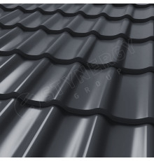 Металлочерепица Stynergy СМ Классик CORUNDUM50 RAL 7024 Серый графит 0,5 мм.