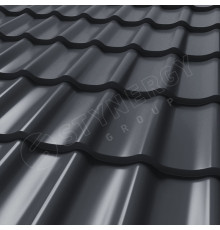 Металлочерепица Stynergy СМ Классик Rooftop Кашемир 0,5 мм. RAL 7024 Серый графит