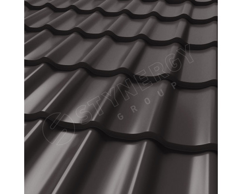 Металлочерепица Stynergy СМ Классик Rooftop Кашемир 0,5 мм. RR 32 Серо-коричневый