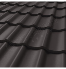 Металлочерепица Stynergy СМ Классик Rooftop Кашемир Матовый 0,5 мм. RR 32 Серо-коричневый