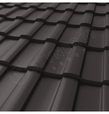 Металлочерепица Stynergy Stella Rooftop Бархат 0,5 мм. RR 32 Серо-коричневый