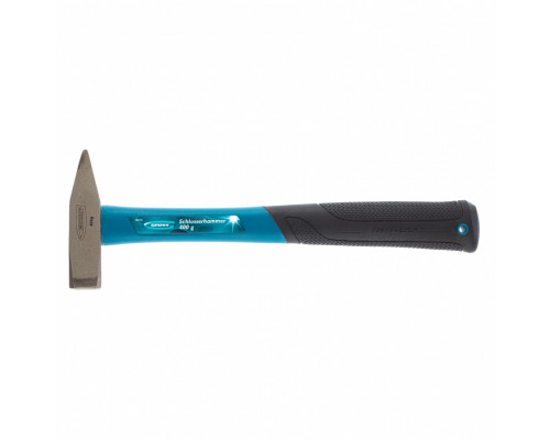 Молоток слесарный, 400 г, квадратный боек, фибергласовая обрезиненная рукоятка Gross