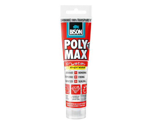 Монтажный клей Bison POLY MAX CRYSTAL TUB 115G