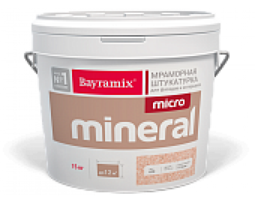 Мраморная штукатурка мозаичная с мелкой фракцией Bayramix Micro Mineral 0.2-0.5 мм. 15 кг.