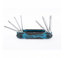 Набор ключей имбусовых Tamper-Torx, складные, 8 шт, CrV Gross