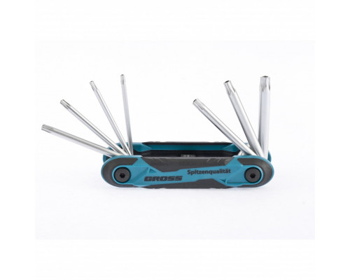 Набор ключей имбусовых Tamper-Torx, складные, 8 шт, CrV Gross