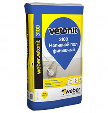 Наливной пол финишный Weber.Vetonit 3100 / Ветонит 3100 серый 20 кг.