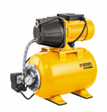 Насосная станция PS1100С, 1100 Вт, 4500 л/ч, ресивер 24 л, подъем 46 м, чугун Denzel