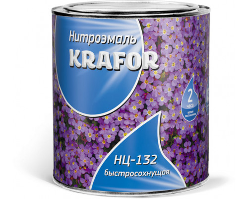 Нитроэмаль быстросохнущая НЦ-132 Голубая 1,7 кг.,"Krafor"