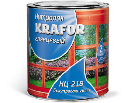 Нитролак глянцевый НЦ-218 быстросохнущий  0,7 кг.,"Krafor"
