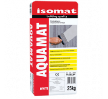 Обмазочный гидроизоляционный цементный раствор Aquamat белый 25 кг. Isomat
