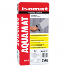 Обмазочный гидроизоляционный цементный раствор Aquamat белый 25 кг. Isomat
