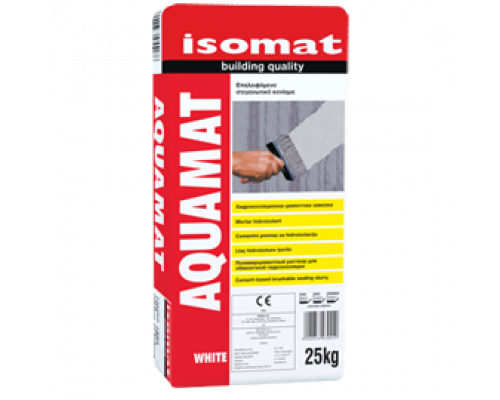 Обмазочный гидроизоляционный цементный раствор Aquamat серый 5 кг. Isomat