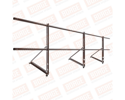 Ограждение декоративное для МЧ, ГЧ, профнастила Borge NewLine H-60 см. 3000 мм. RAL 8017 Шоколадный