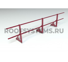 Ограждение кровельное Roofsystems Promo NEXT ZN овал 40 х 20 мм. H-600/3м. (2 трубы) RAL 3005