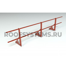 Ограждение кровельное Roofsystems Promo NEXT ZN овал 40 х 20 мм. H-600/3м. (2 трубы) RAL 3009