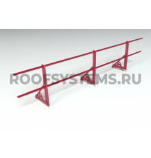 Ограждение кровельное Roofsystems Promo NEXT ZN овал 40 х 20 мм. H-600/3м. (2 трубы) RAL 3011